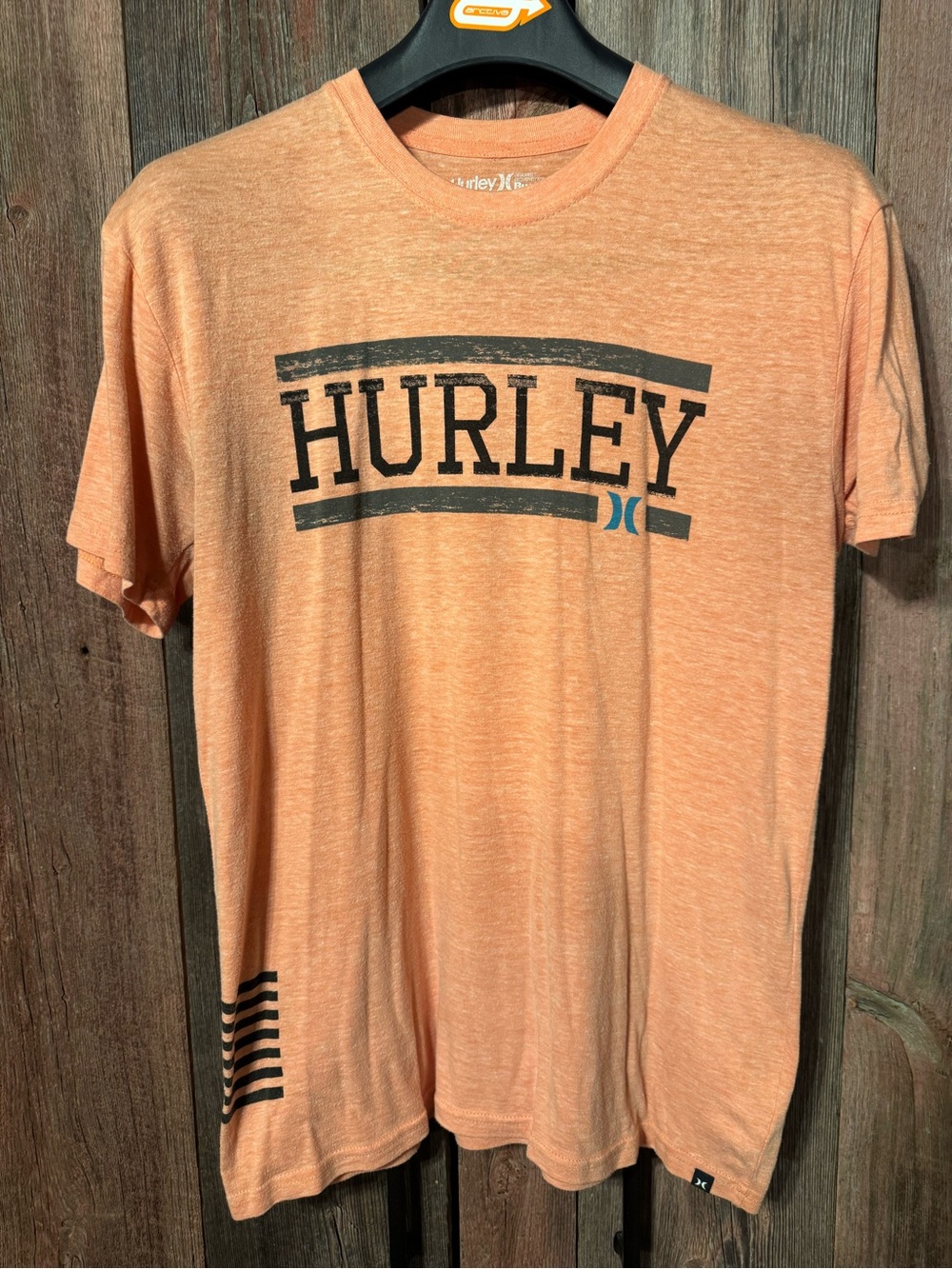 Hurley Men’s Medium Orange Heather Short-Sleeve Logo Tee